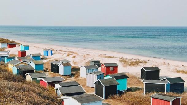 Tisvildeleje strandhutten, vakantie aan zee, Denemarken