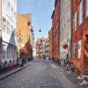 The colourful buildings in  Magstræde, one of Copenhagen's oldest streets.