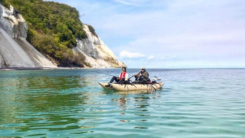 Fishing at Møns Klint