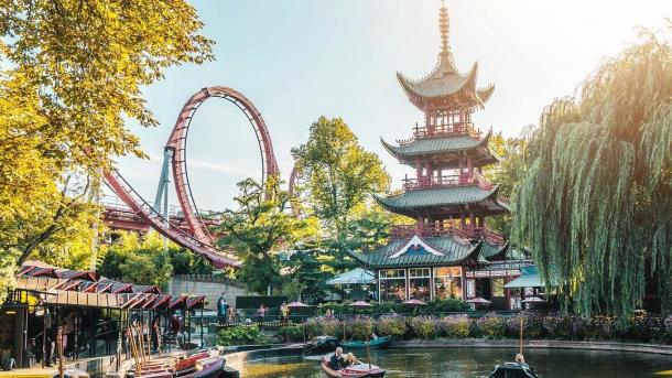 Summer at Tivoli in Copenhagen, Denmark