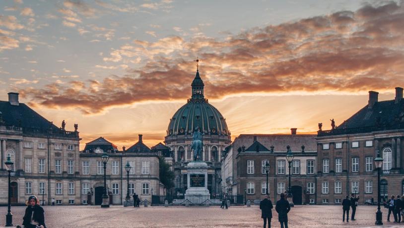 Amalienborg Palace, the Queen's residence in Copenhagen