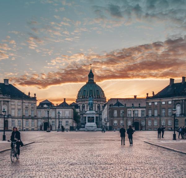 Amalienborg Palace, the Queen's residence in Copenhagen