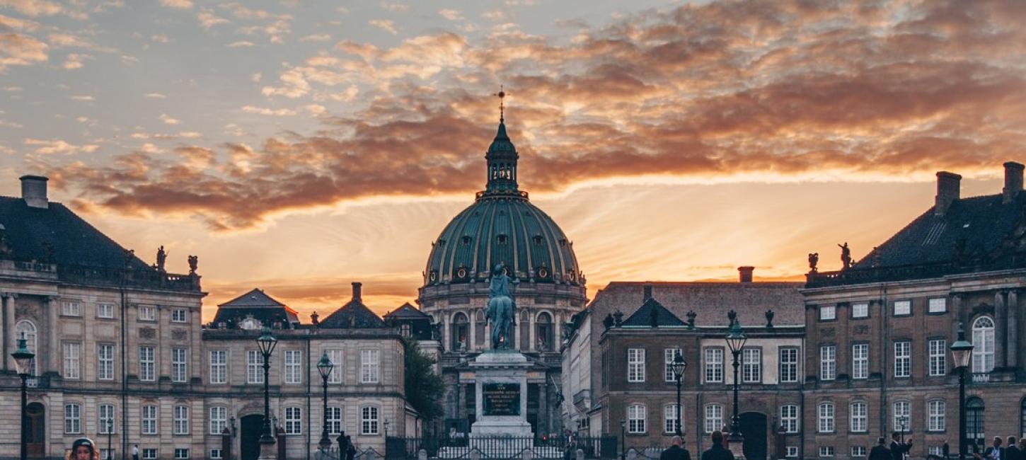 Amalienborg Palace, the Queen's residence in Copenhagen