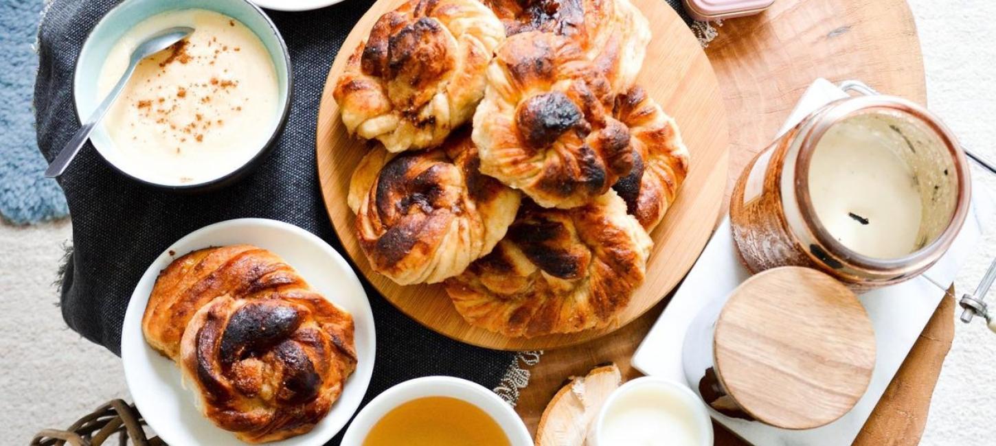 Pastries on a table