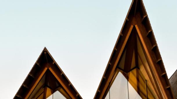 The jagged roof of the great northern spa in Fyn