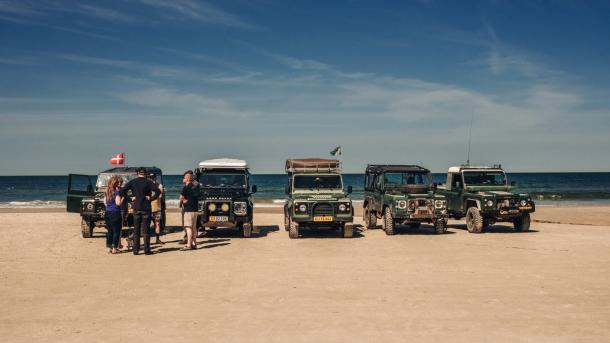 Cars on the beach in Blokhus