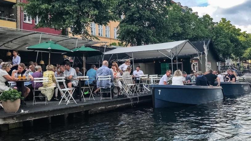 Christianshavn Boat Rental and Cafe in Copenhagen is popular all year