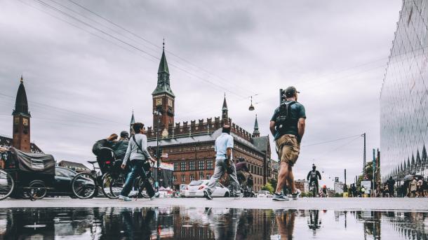 The tower of Copenhagen's City Hall is a great place to visit on a rainy day