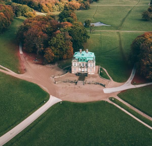 The royal hunting lodge, the Hermitage, in the Deer Park