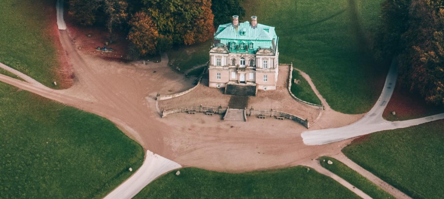 The royal hunting lodge, the Hermitage, in the Deer Park