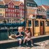 Kids eating ice cream in Copenhagen's iconic Nyhavn