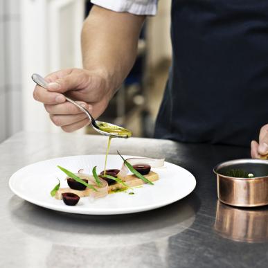 Food being prepared in North Zealand, Denmark