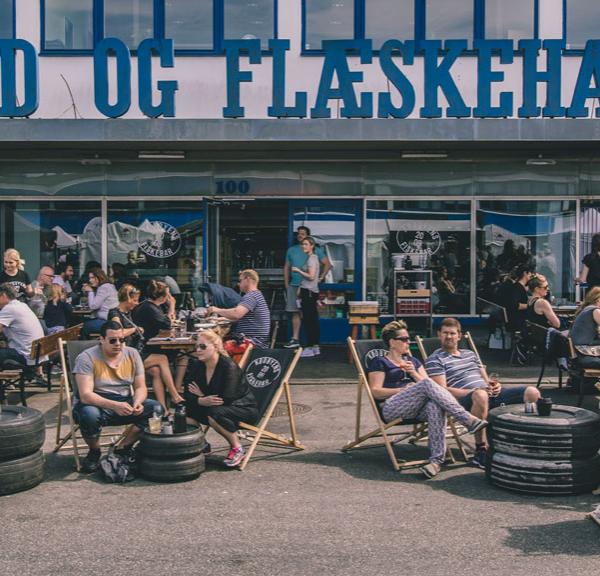 Kødbyens Fiskebar is a popular hangout and food spot in Copenhagen