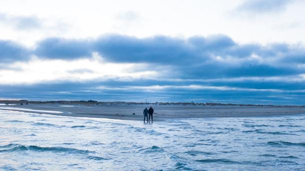 The colliding seas at Grenen, Skagen, in North Jutland