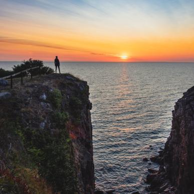 Cliffs by Hammershus Ruins Bornholm