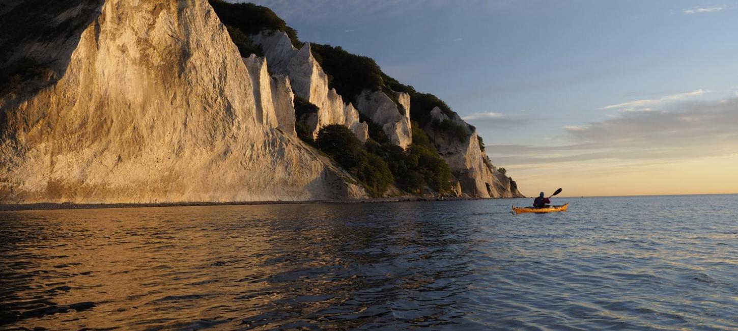 Kayaking at Møns Klint