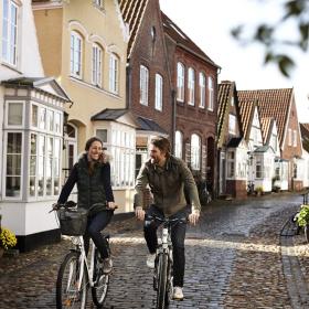 Danmarks äldsta handelsstad, Tönder, på Sydjylland.