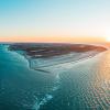 Drone photo of Grenen in Skagen, North Jutland