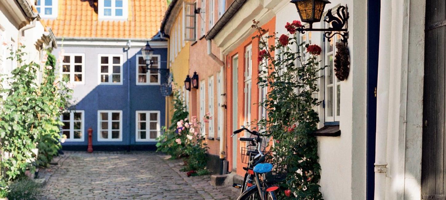 Cobblestoned streets of Aalborg 