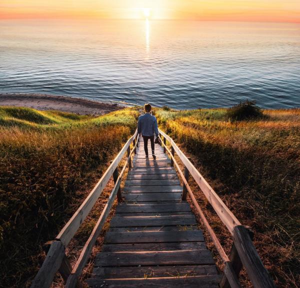 The beach in Tisvildeleje, north of Copenhagen, is the perfect sunset spot