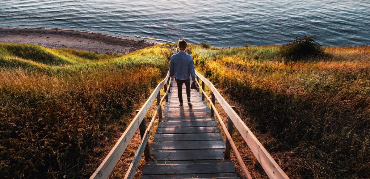 The beach in Tisvildeleje, north of Copenhagen, is the perfect sunset spot