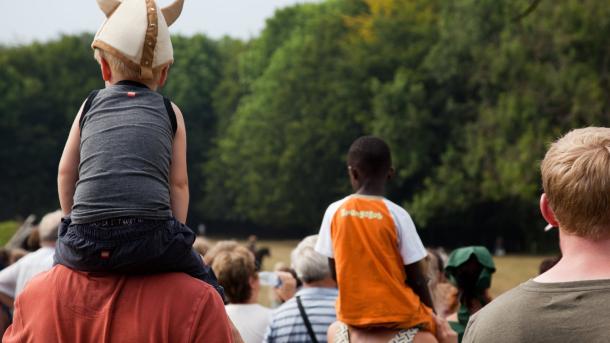 Viking gathering at Moesgaard Beach near Aarhus