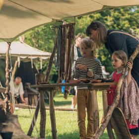 A family explore Odin's Odense, in Denmark